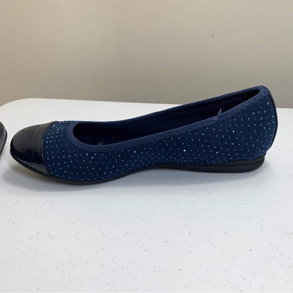 Karen Scott Womens Ambree Navy Toe Cap Slip On Shoes -size8.5 - Picture 10 of 13